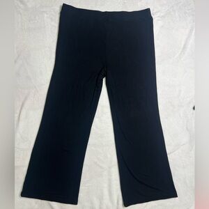 Banana Republic Ribbed Black Wide Leg Stretch Pants